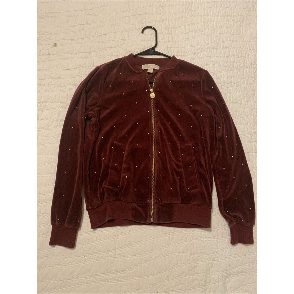 MICHAEL MICHAEL KORS - Embellished Velour Tracksuit / Jacket Size Small Women's